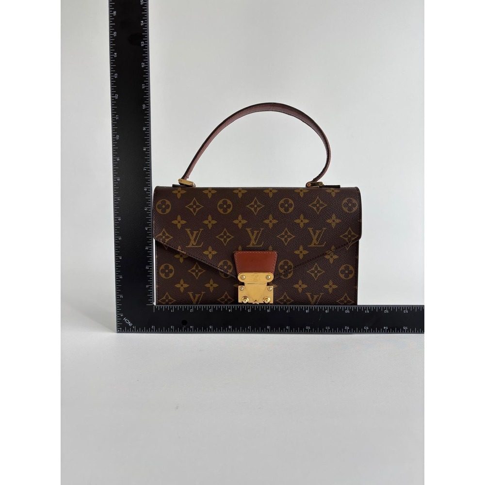 Louis Vuitton Monogram Concorde Handbag Brown Canvas Vintage M51190 Top Handle - Picture 11 of 13